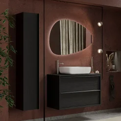 Colonna bagno 26x138h cm 1 anta nero frassinato Absolut