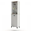 Colonna bagno 47x168h cm 1 anta 3 vani rovere bianco Ilias