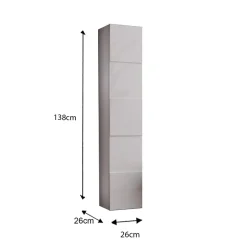 Colonna bagno 25x138h cm 1 anta bianco lucido Obsession