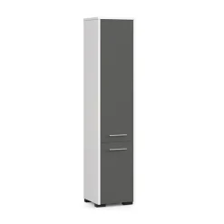 Colonna bagno 30x140h cm 2 ante grigio bianco Woters