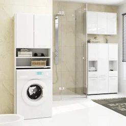Colonna bagno 30x85h cm bassa 2 ante 1 cassetto bianco lucido Woters