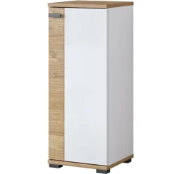 Colonna bagno 35x86h cm bassa 1 anta bianco lucido rovere Crystal