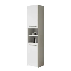 Colonna bagno 40x170h cm moderna con ripiano bianco Ramona
