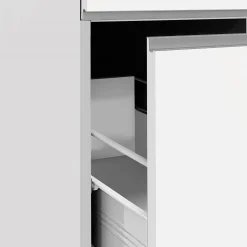 Colonna frigo dispensa cucina 90x165h cm moderna bianco grigio pietra Gourmet