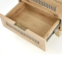 Comodino 50x52h cm 2 cassetti moderno rovere Sombra