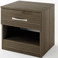 Comodino 40x41h cm  con cassetto moderno noce Selvaggia