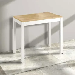 Consolle 50/300cm allungabile rovere metallo bianco Edison