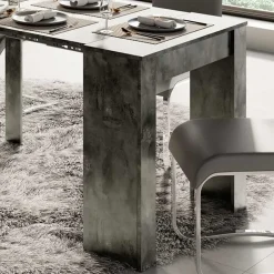 Consolle 54/252cm tavolo allungabile moderno ossido nobilitato Senigallia