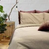 Copripiumino + 2 federe letto matrimoniale in cotone 250x200cm beige Nabib