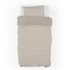 Copripiumino + federa letto singolo in cotone 155x200cm beige Nabib