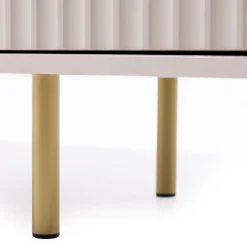 Credenza alta 80x190h cm 3 ante cannettato moderna beige Vanessa