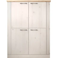 Credenza alta 118x160h cm 4 ante rovere bianco frassinato Armonia