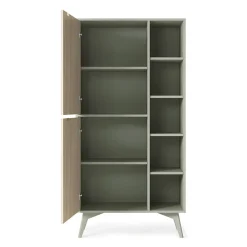 Credenza alta 80x160h cm 2 ante verde salvia rovere Myrta
