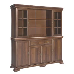Credenza alta 168x195h cm con vetrina arte povera quercia Kelly