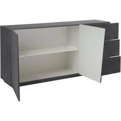 Credenza 180x86h cm 2 ante 3 cassetti ossido Candia 180 Gihome ®