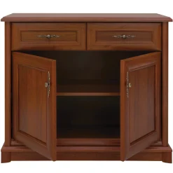 Credenza 101x90h cm 2 ante 2 cassetti arte povera noce Toscana