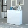 Credenza 90x81h cm 2 ante moderna bianco lucido Sea Gihome®
