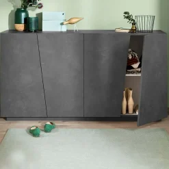 Credenza 159x86h cm 4 ante moderna ossido Candia Gihome®