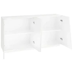 Credenza 159x86h cm 4 ante moderna bianco lucido Candia Gihome®