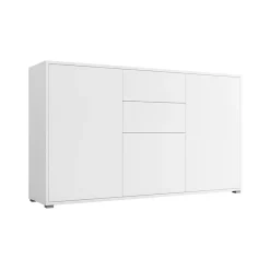 Credenza 141x93h cm 2 cassetti 3 ante moderna bianco Eindhoven