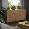 Credenza 156x98h cm 3 cassetti 3 ante rovere scuro Lucca