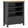 Credenza 101x121h cm 1 cassetto nero grafite rovere chiaro Holga