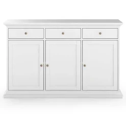 Credenza 143x92h cm shabby bianco opaco Avignon Gihome®