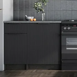 Cucina 240cm completa componibile moderna marmo nero grigio Yangon