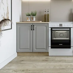 Cucina 240cm completa moderna shabby componibile grigio rovere Oxford