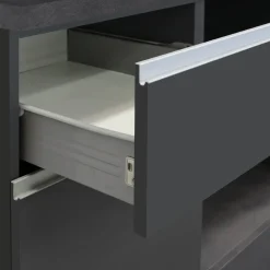 Cucina 255cm componibile lineare moderna antracite grigio pietra Gourmet Prestige
