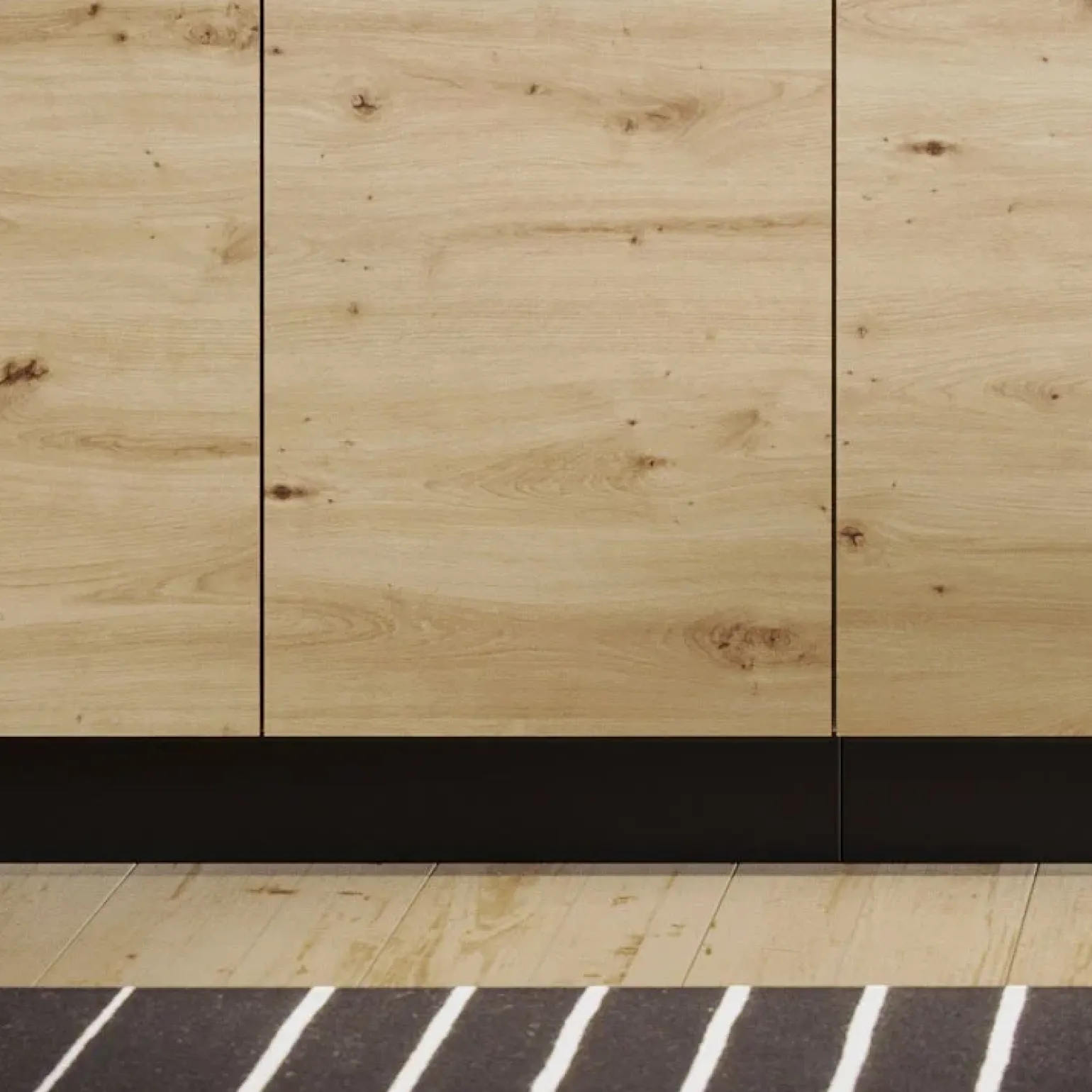 Cucina 260cm moderna componibile standard quercia nero Terry
