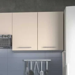 Cucina moderna 200cm lineare componibile beige rovere Matrix