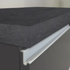 Dispensa cucina bassa 30x85h cm scorrevole antracite grigio pietra Gourmet