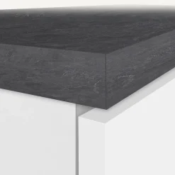 Dispensa cucina 30x165h cm scorrevole bianco grigio pietra Gourmet
