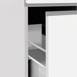 Dispensa cucina 30x165h cm scorrevole bianco grigio pietra Gourmet