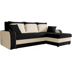 Divano letto 3 posti moderno 238cm nero écru Flow