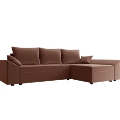 Divano letto 3 posti 240x145cm matrimoniale angolare rosa Appia