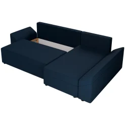 Divano letto 3 posti 240x145cm matrimoniale angolare blu Appia