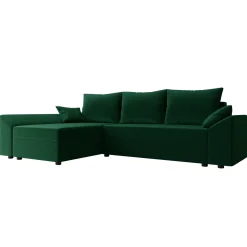 Divano letto 3 posti 240x145cm matrimoniale angolare verde Appia