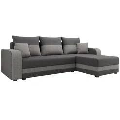 Divano letto angolare 3 posti 237x139cm reversibile grigio Ponza