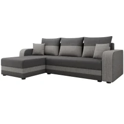 Divano letto angolare 3 posti 237x139cm reversibile grigio Ponza