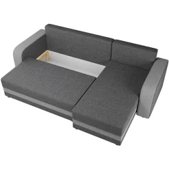 Divano letto angolare 3 posti 237x139cm reversibile grigio Ponza