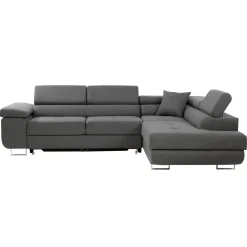 Divano letto angolare destra imbottito 274x203cm grigio Bormio