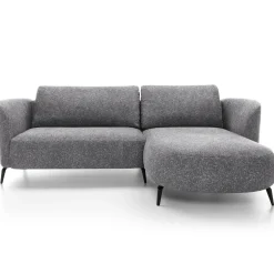 Divano letto angolare destra 3 posti 260x180cm tessuto bouclè grigio Repose