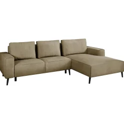 Divano letto angolare destro 3 posti 260x161cm tessuto beige Pluf
