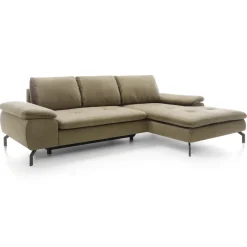 Divano letto angolare destra 3 posti 265x170cm tessuto beige Chillax