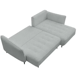 Divano letto angolare sinistro 3 posti 276x158cm tessuto grigio Angle