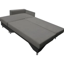 Divano letto angolare sinistra 3 posti 215cm grigio scuro e chiaro Aureliano