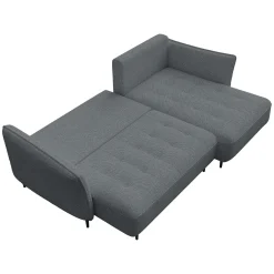 Divano letto angolare sinistro 3 posti 276x158cm tessuto grigio scuro Angle