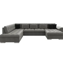 Divano letto angolare sinistra 5 posti 350x205cm grigio Agliana
